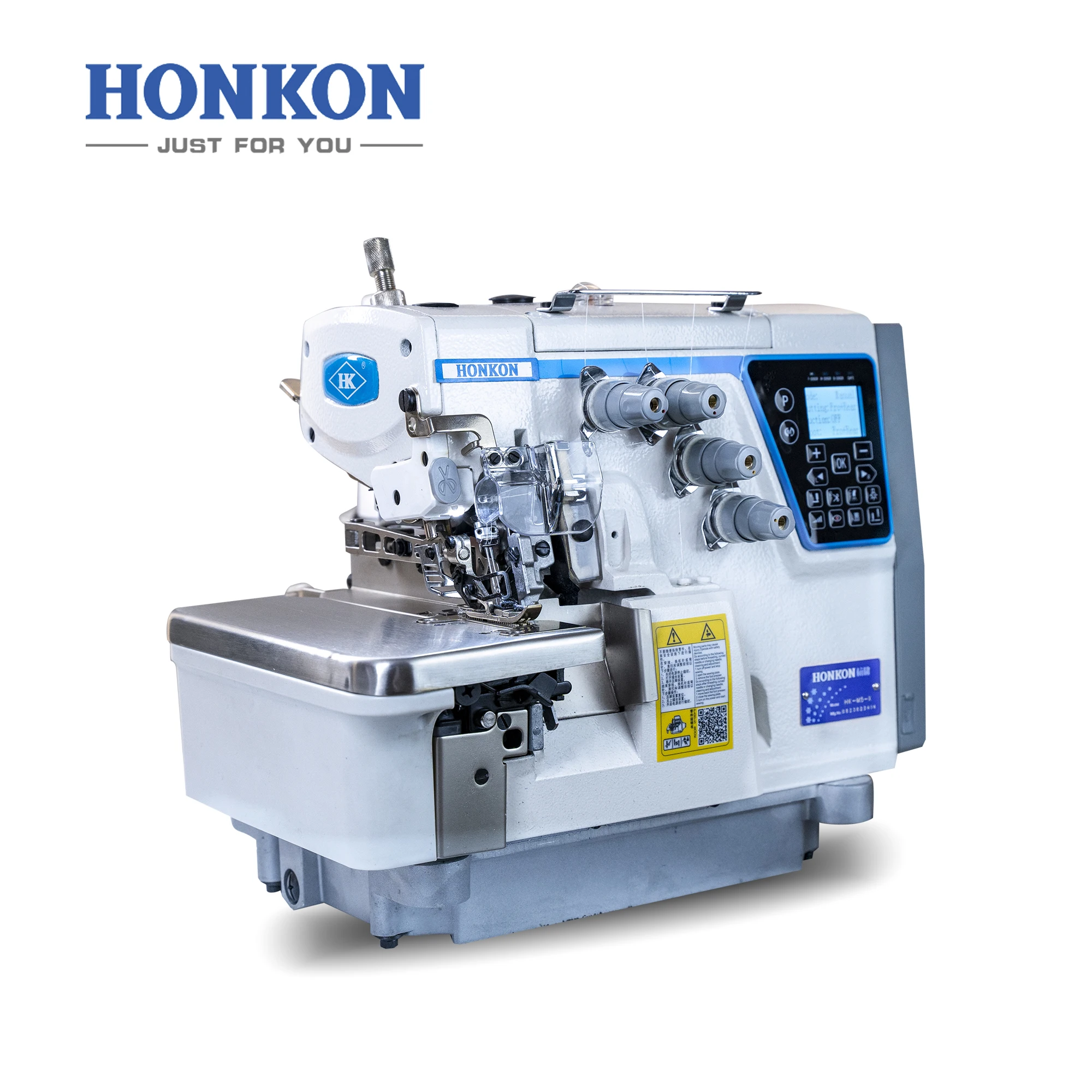 Computer Direct Drive Fully Automatic High-speed Overlock Sewing Machine HK-M5-X-AT Suitable for T-shirts, Shirts, Jeans