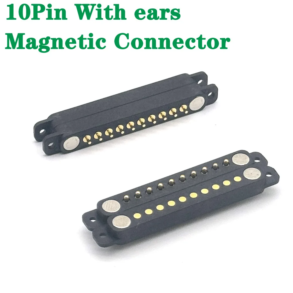 

1Pair 5V 1A Magnetic Pogo Pin Connector 10Pin Pogopin Male Female 2.54mm Spring Loaded DC Magnet Connector Power Socket