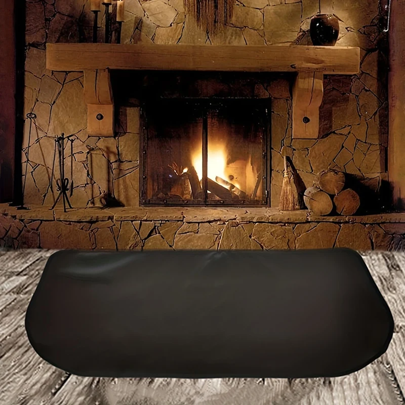 Semicircular Fireplace Fireproof Mat Fireplace Flame Retardant Mat Fireplace Insulation Blanket