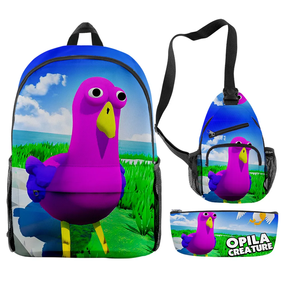 Classic Novelty Funny Cool Garten of Banban 3D Print 3pcs/Set pupil School Bags Travel Laptop Backpack Chest Bag Pencil Case