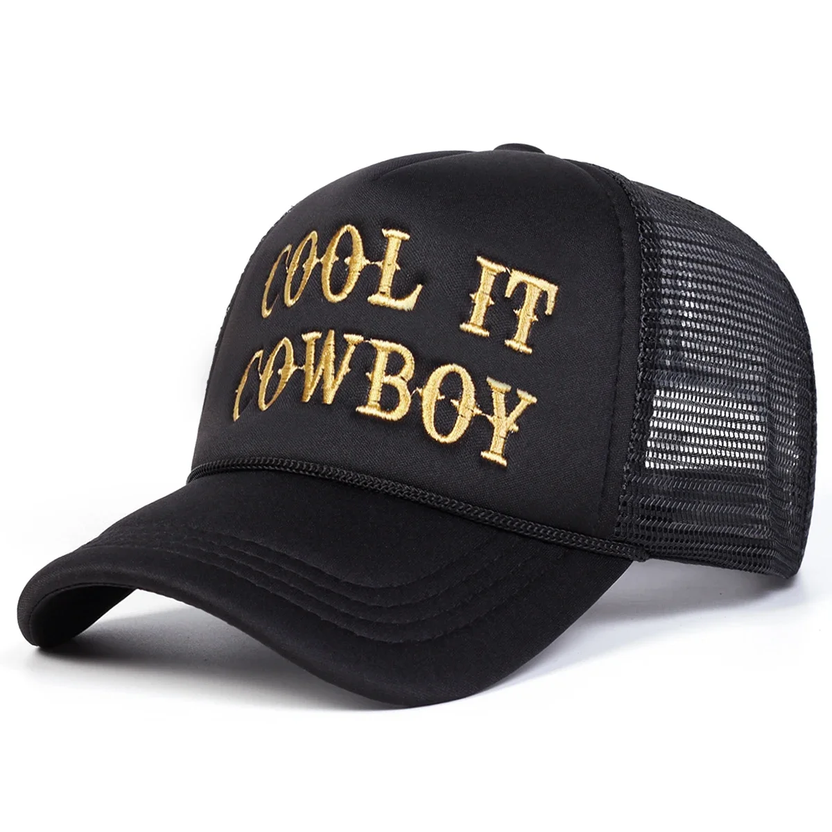 Unisex COOL IT COWBOY Letter Embroidery Baseball Net Caps Spring Autumn Outdoor Adjustable Casual Hats Sunscreen Hat Sports Cap