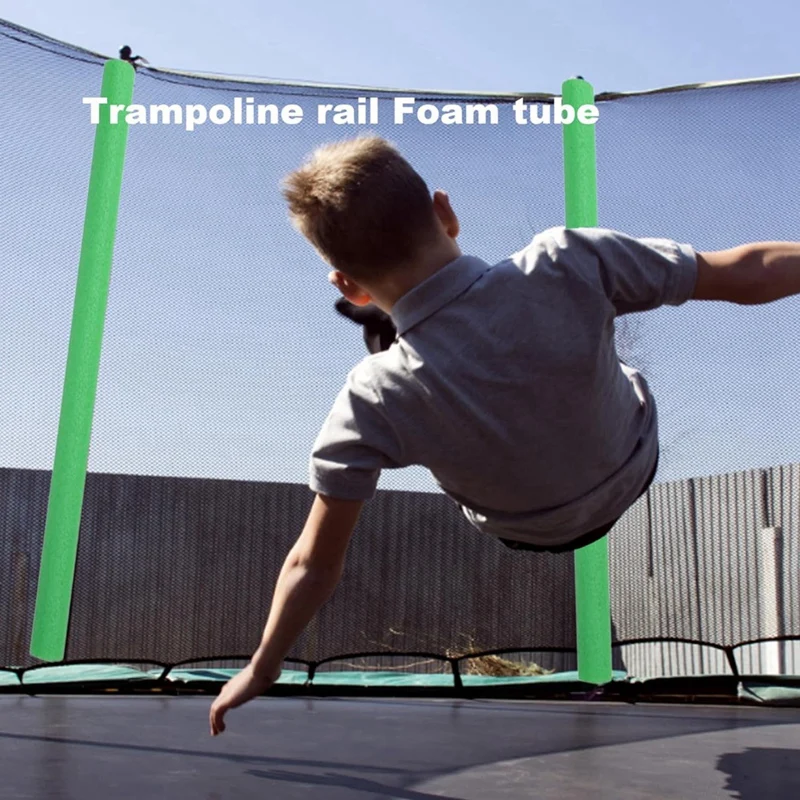 12 Stück Trampolin-Stangen-Schaumstoffhüllen, Trampolin-Stangenhüllen, Schwamm-Trampolin-Schutzhüllen, Schaumstoffschläuche, Grün