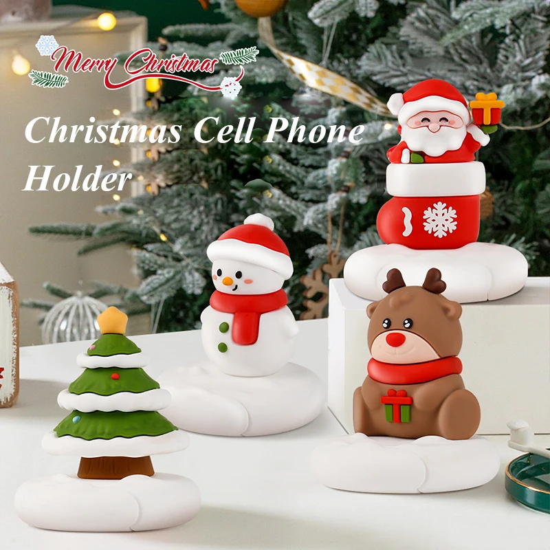 New Europe and the United States Santa Claus cell phone holder lazy cell phone holder desktop ornaments Christmas gift cell phon