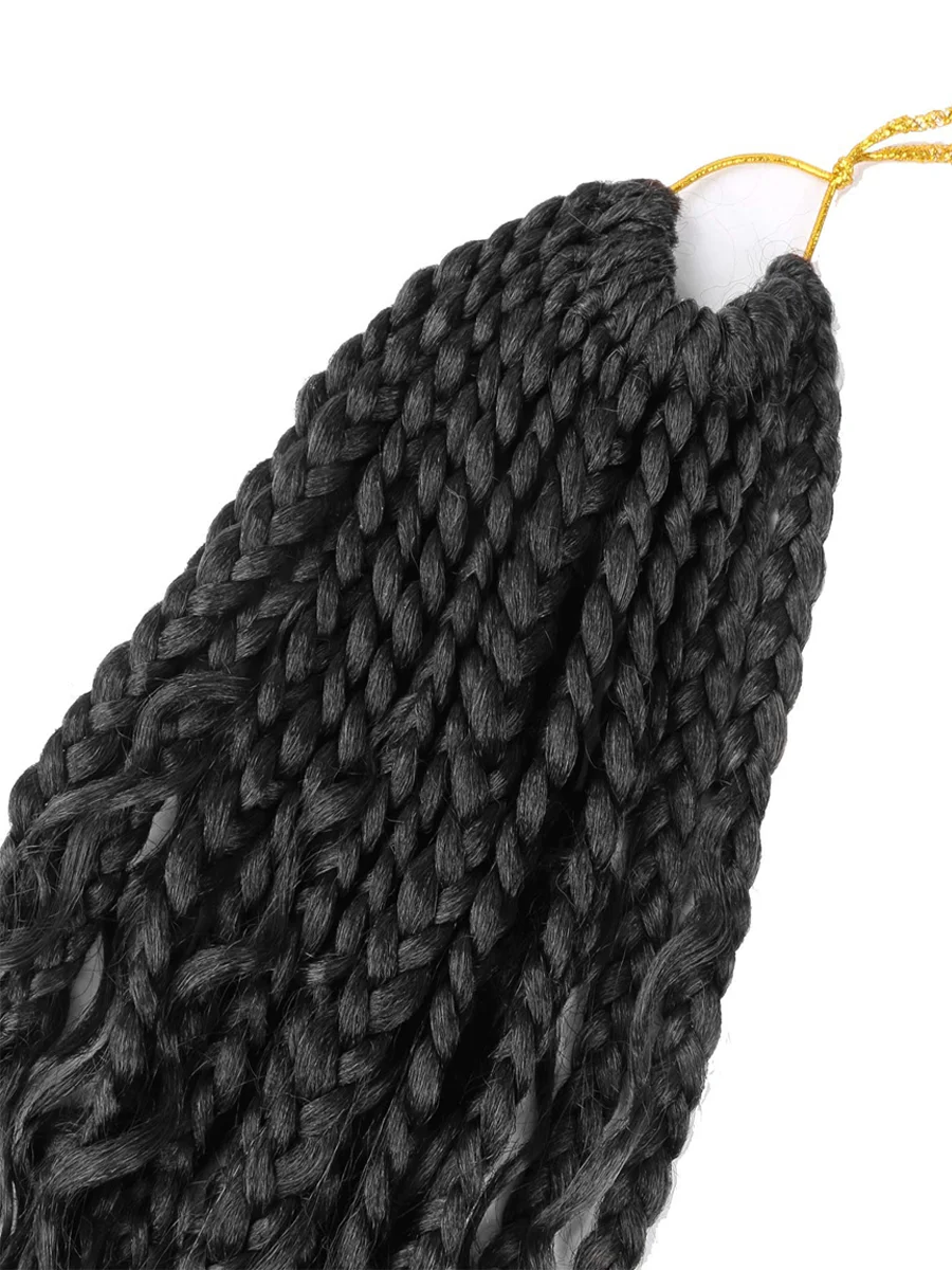 여신 박스 브레이드 크로셰 헤어, 8~24인치 8팩, 합성 브레이딩 헤어피스, 보헤미안 박스 브레이드 크로셰 헤어, 할로윈 크리스마스
