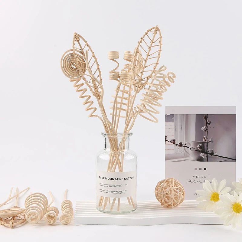 12Pcs/set Aroma Diffusers Lotus Series Flower Rattan Sticks Fireless Fragrances Reed Diffuser Stick DIY Ornaments Home Decor