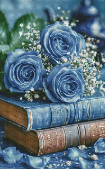 

Набор для вышивки крестом Наборы для вышивания крестом, Наборы для вышивания, Спицы для вышивания, Комплектный набор,-Синяя роза в книге 46-70