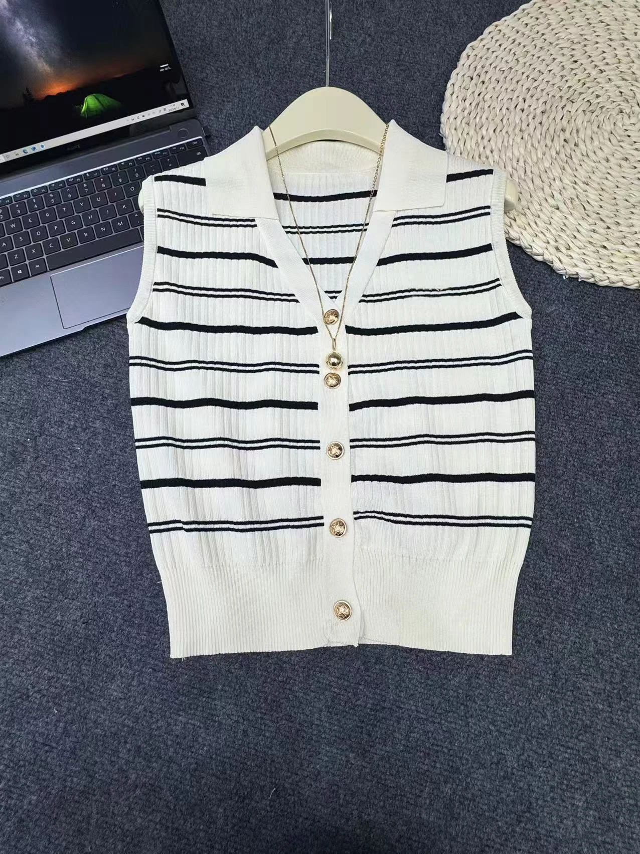 2025 verão listrado camisola de malha cardigan feminino manga curta único breasted malhas topos moda vintage casual solto jumpers
