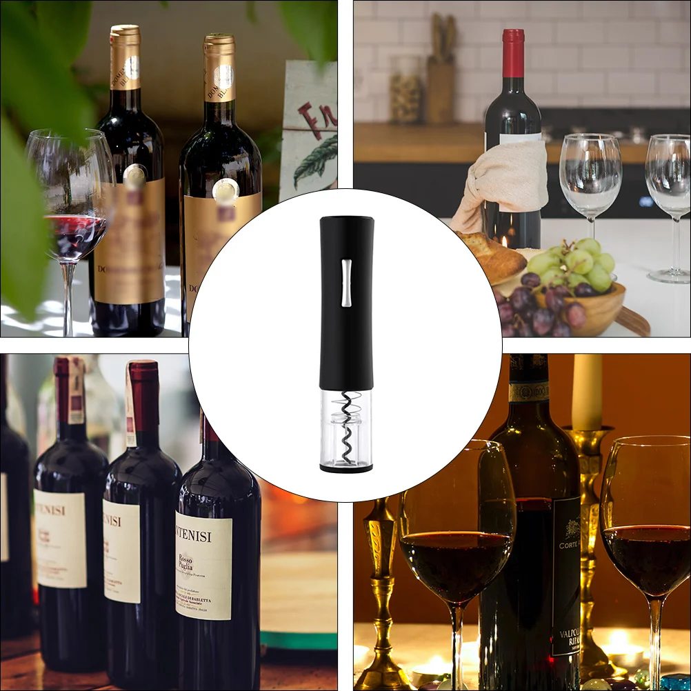 

Electric Red Bottle Opener Operated Aluminum ﻿ Rechargeable Abs Cork Remover with Base Set