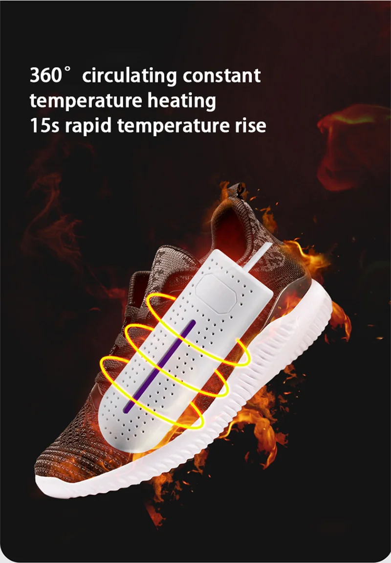 TINSOL Tragbarer Schuhtrockner mit USB-Anschluss, UV-Desinfektion, konstanter Temperatur und Heizfunktion, ideal für Reisen und Studentenwohnheime. – Detail 4