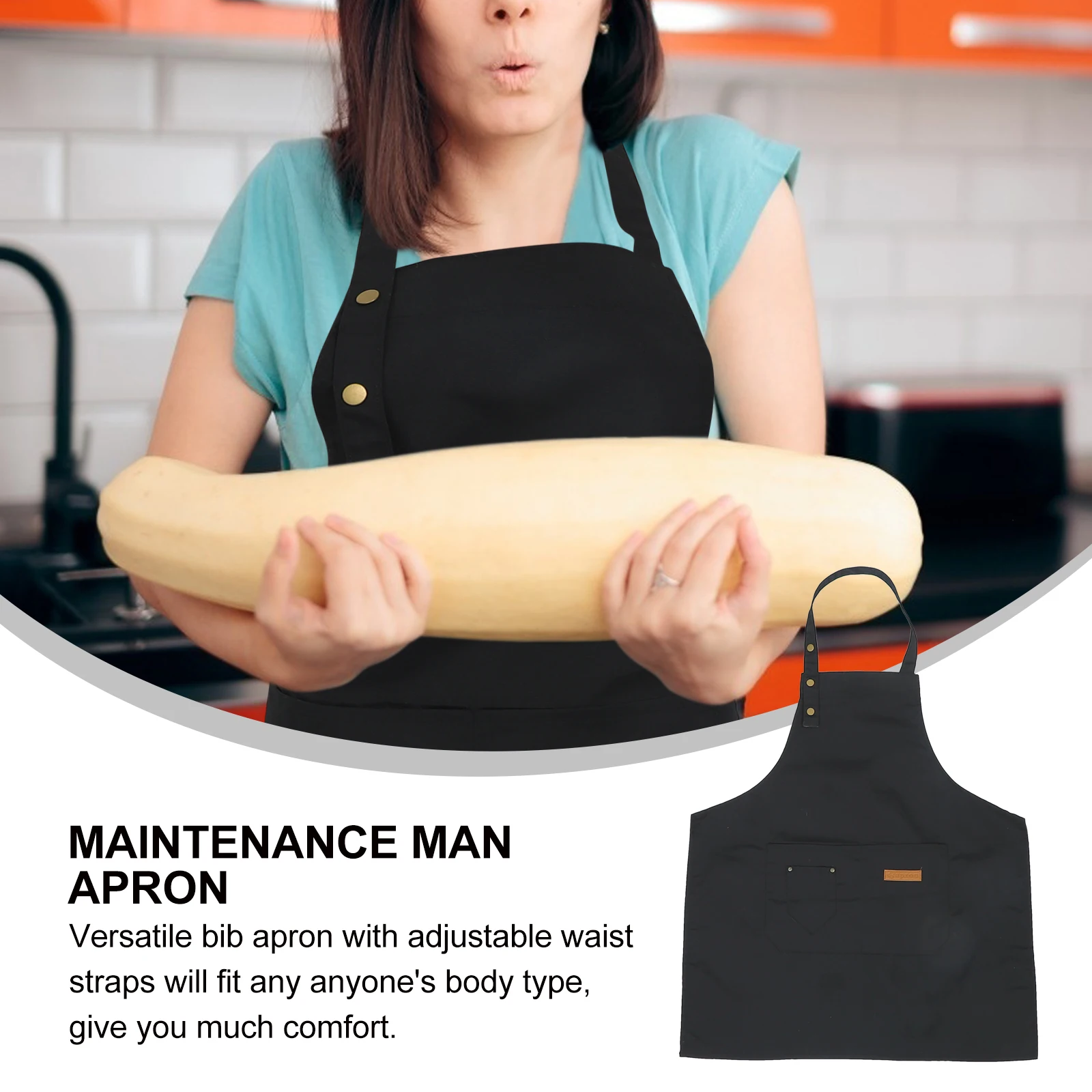 

Versatile Oil Resistant Apron Adjustable Waist Straps Multiple Pockets BBQ Kitchen Hairdressing Protection Work Dog Washing Yard
