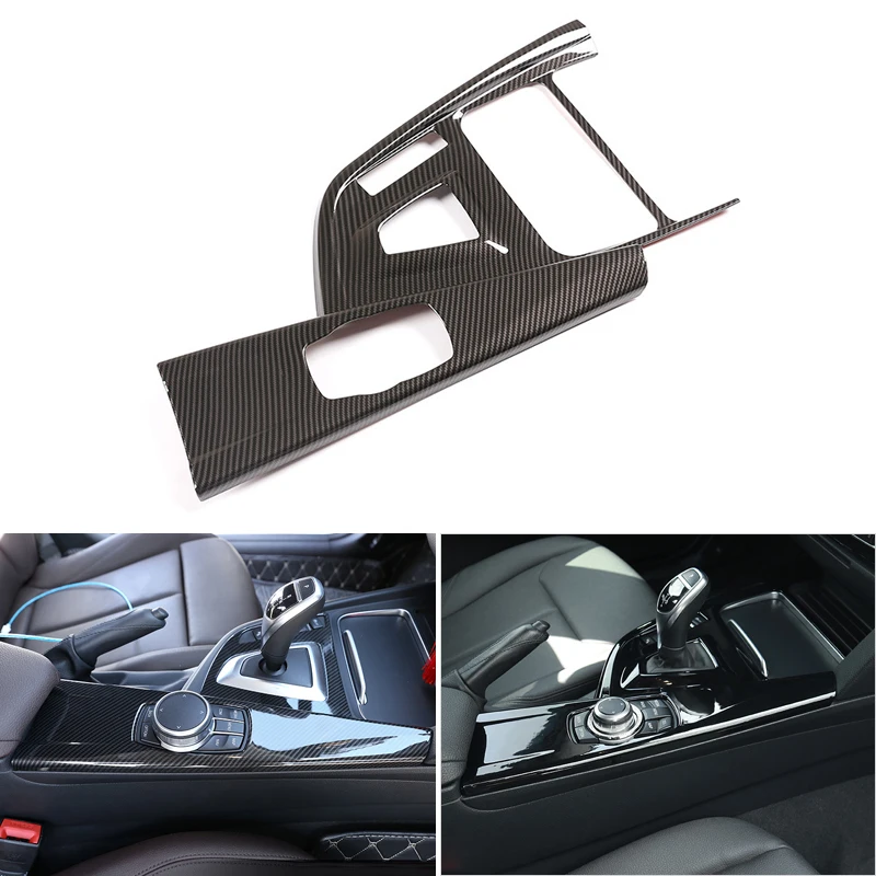 

For BMW 3 Series F30 F35 320 2013 2014 2015 2016 2017 2018 2019 Carbon Texture Car Interior Center Control Gear Shift Panel Trim