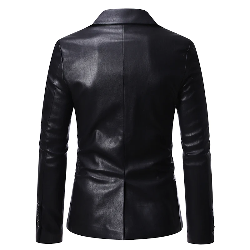 Outono inverno dos homens de negócios luxo blazer moda banquete vestido de couro terno jaqueta fina textura alta qualidade plutônio casaco 6xl