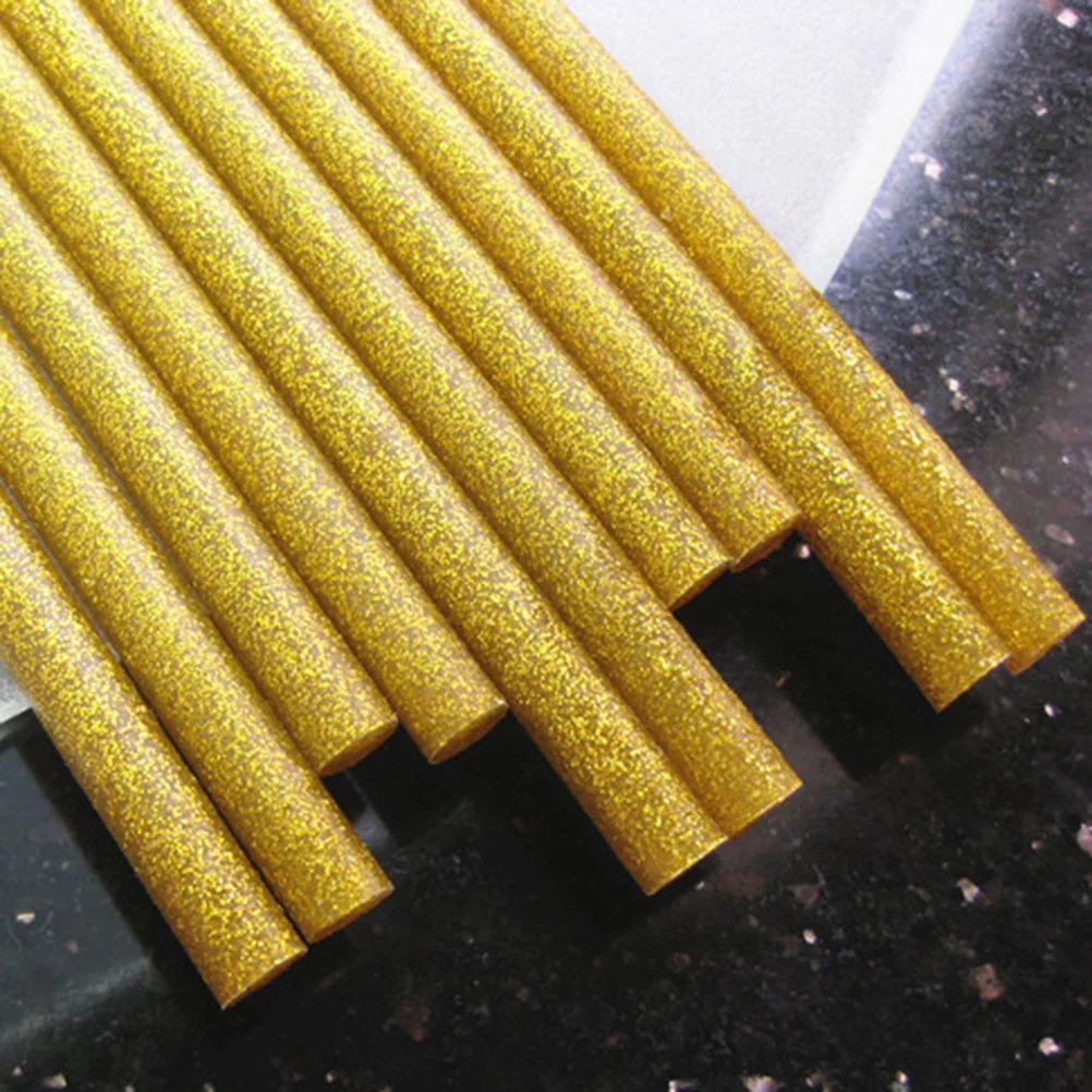 

200Pcs Sparkle Glue Sticks Hot Melt Colorful Sticks Excellent Stability Fast Dry for Paper Wood Plastic Fabric Craft Work