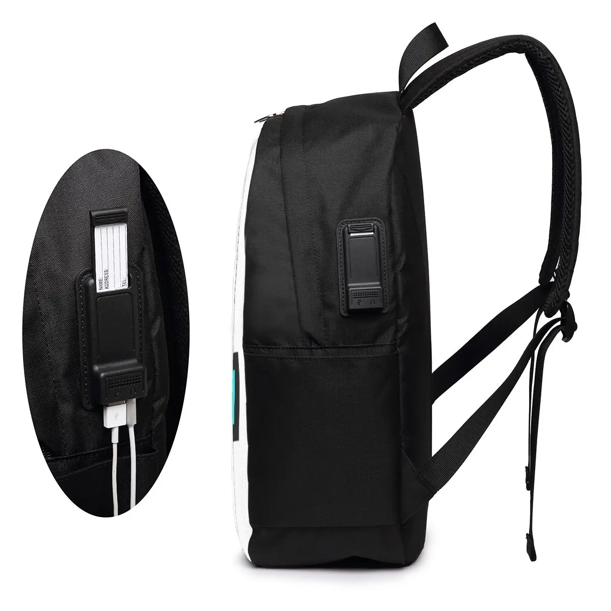 Video Game Geometry Dash Backpack Travel Notebook Bag Computer College Student School Bag Laptop Shoulder Bags for Men Women view 4