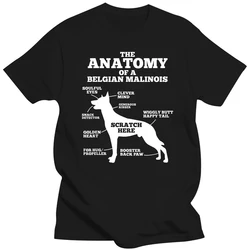 Funny The Anatomy Of A Belgian Malinois Dog lover T Shirt Graphic Cotton Streetwear Short Sleeve O-Neck Harajuku Hip Hop T-shirt