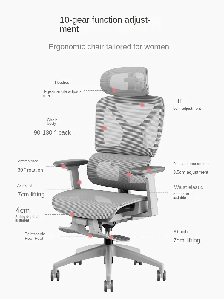 Yhl Engineering Chair Desk Computer Chair Girls' Home Comfortable Long-Sitting Seat Study Back Office Chair