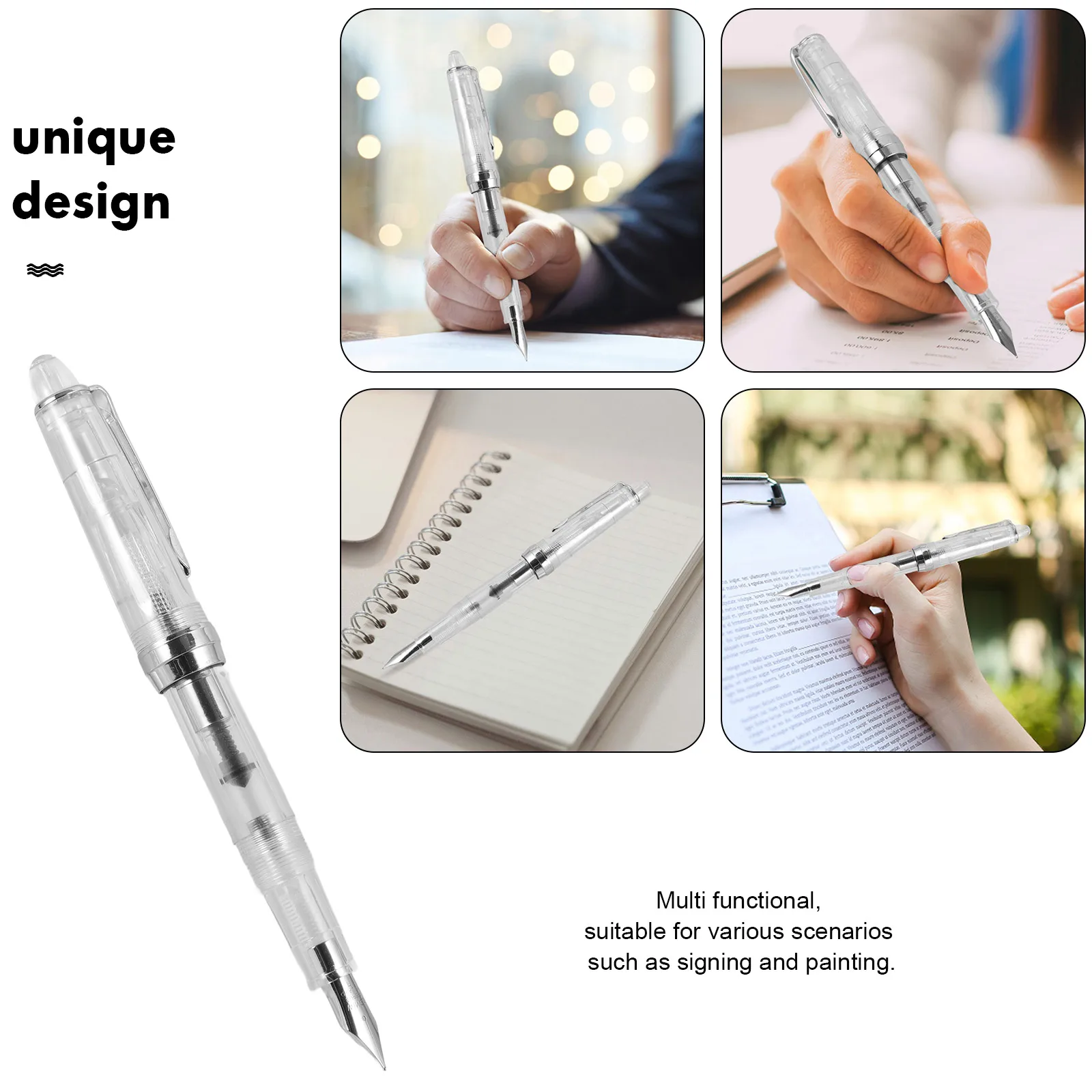 

2 Pcs 0 5mm Smooth Writing Portable Fountain Pen Portable Office Pen Calligraphy Pens For School Office Home Gifts