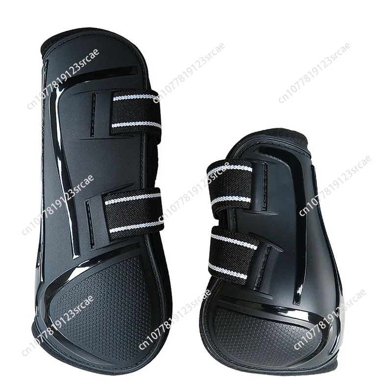 4 Uds. Botas de pierna delantera y trasera, botas ajustables para pierna de caballo, protector de pierna trasera delantera ecuina, protección del tendón ecuestre, soporte para corvejón de caballo