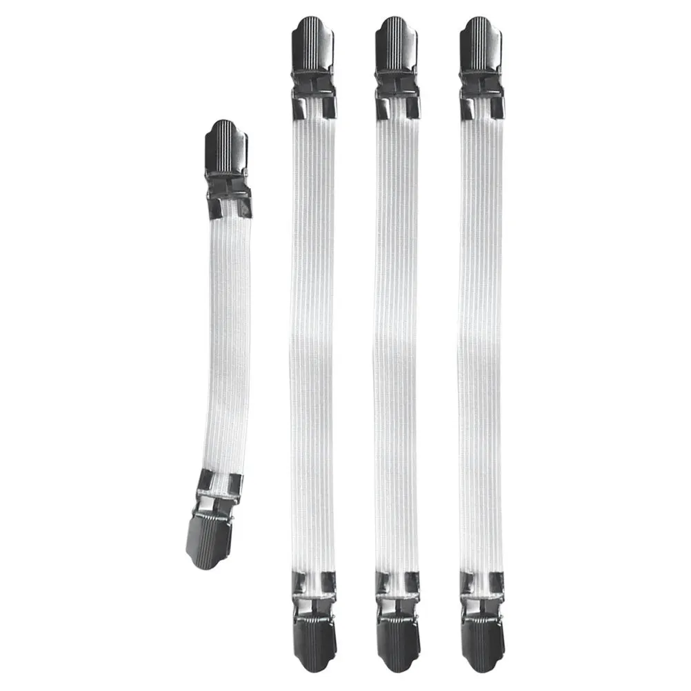 

4Pcs Elastic Ironing Board Cover Clips Adjustable Fasteners Sheet Holder Strap Wrinkle-Free Fixer for Any Ironing Board