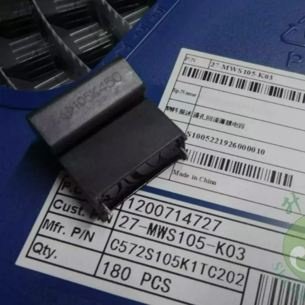 10pcs/lot Fara 1.0uf/450V 1u0 1uf 105 Brand New 22mm Through-Hole Return Film Capacitor C572S105K1TC