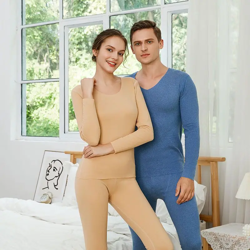 Winter blue Long Johns Sets Man Velvet Tops +Pants Underwear Sets Men Thermal Underwear Long Winter Clothes Men Thick Keep Warm