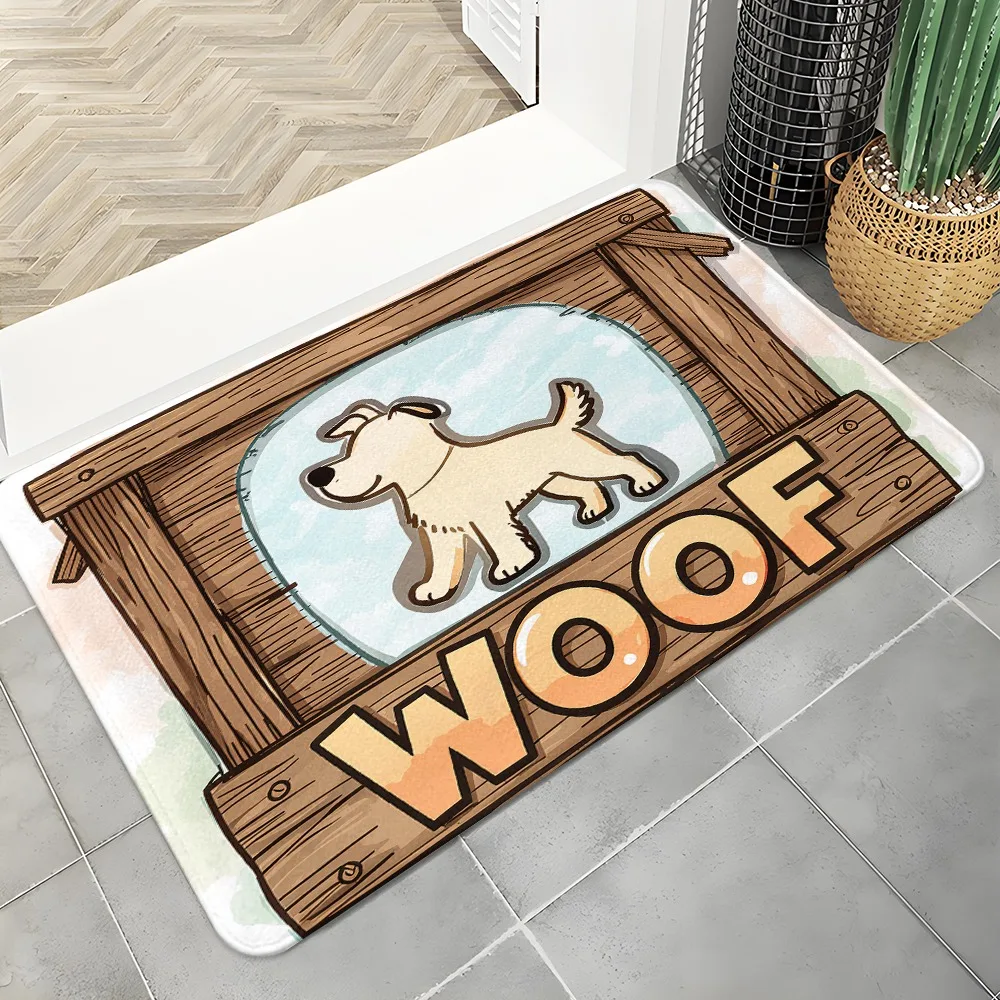 Single Piece Pet-Themed Doormat That Improves Home Decor While Safeguarding Your Floors. Made from Flannel, It'S an Ideal Mat fo