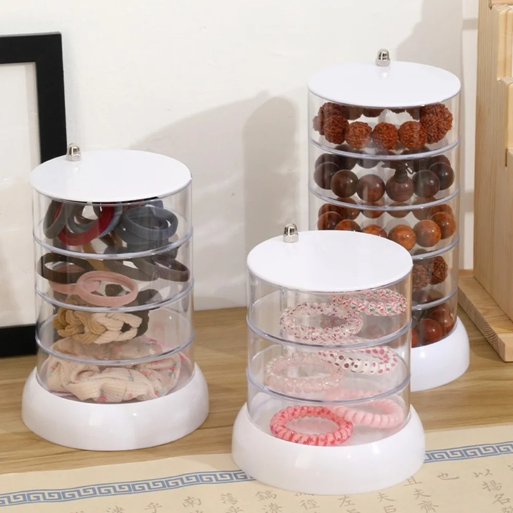 

Multi Layer Transparent Storage Box Bracelet Necklace Earrings Rings Cosmetics Rotating Box Dust Proof Large Capacity