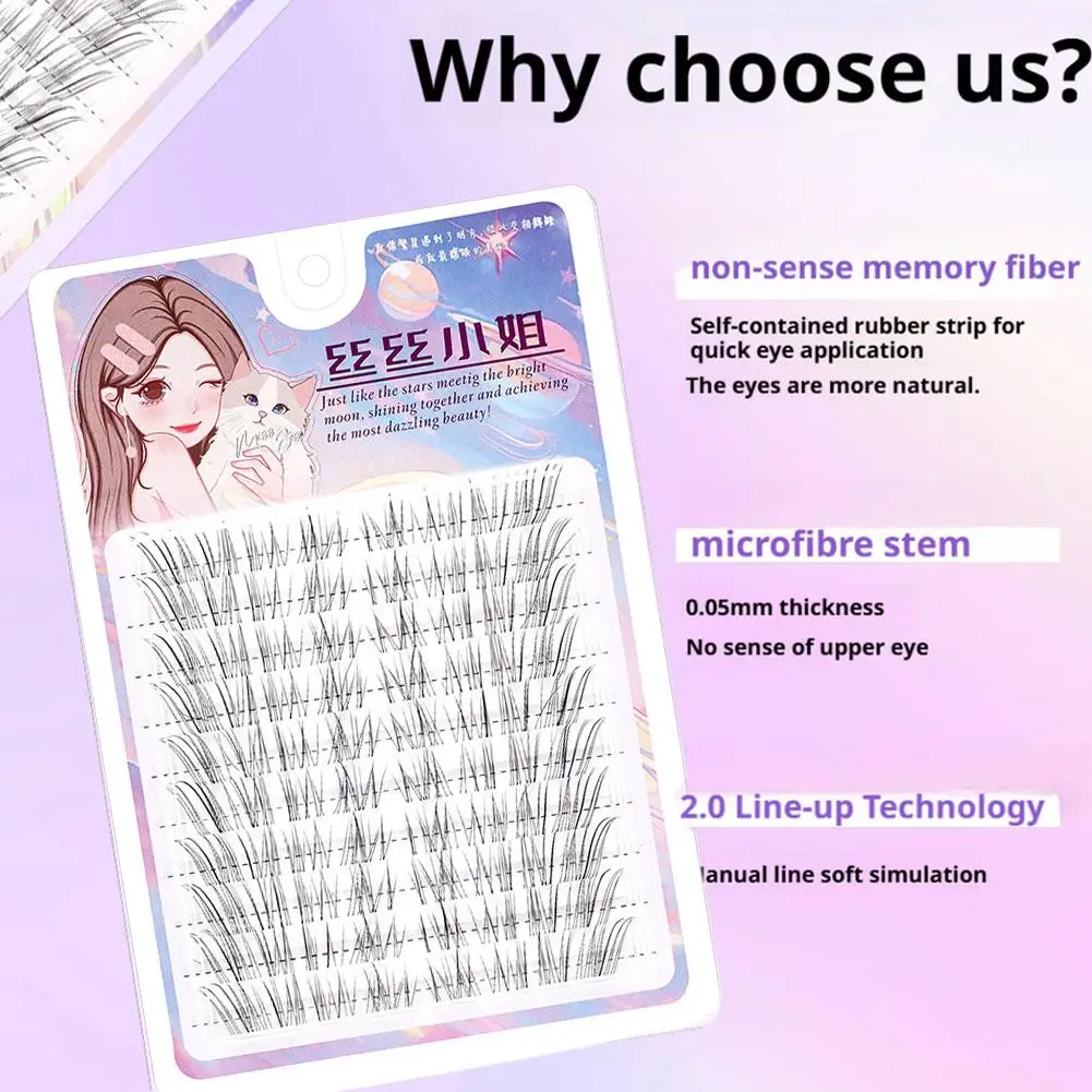 コミックナチュラルつけまつげ、斜め透明ソフトつけまつげ、ふわふわカールつけまつげ、スイートクール用1セット