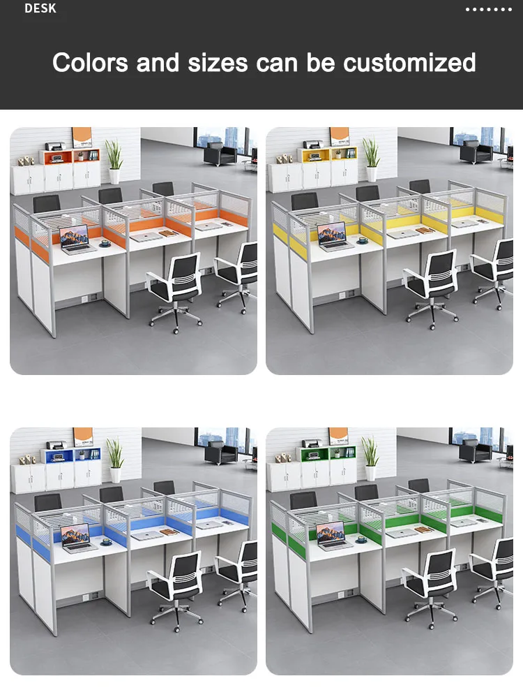 أثاث المكاتب مركز الاتصال المكتب مكعبات مع مقسم الزجاج المصنعين مكتب مكعب