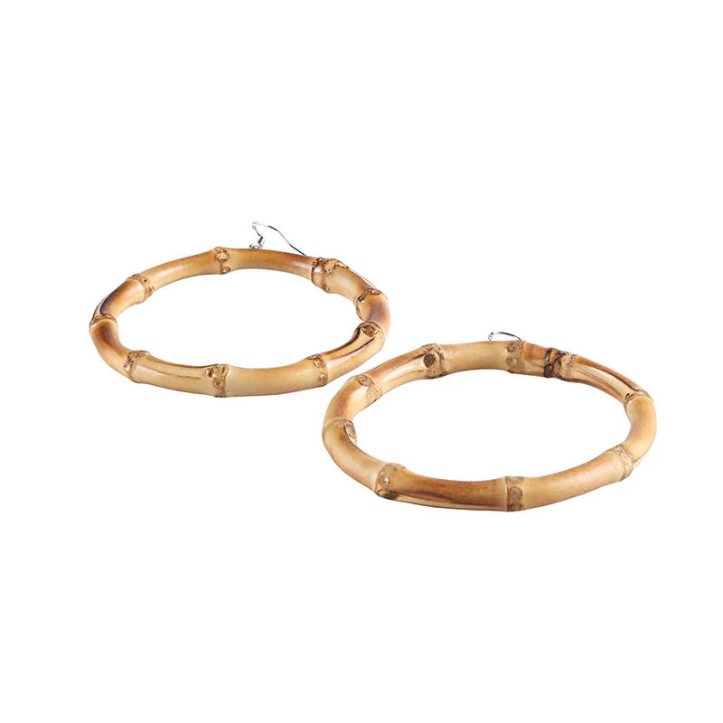 Nilerun Fashion Jewelry Jewellery Jewel Accessories Classic Round Circle Ring Unique Handmade Rattan Bamboo Root Hoop Earrings