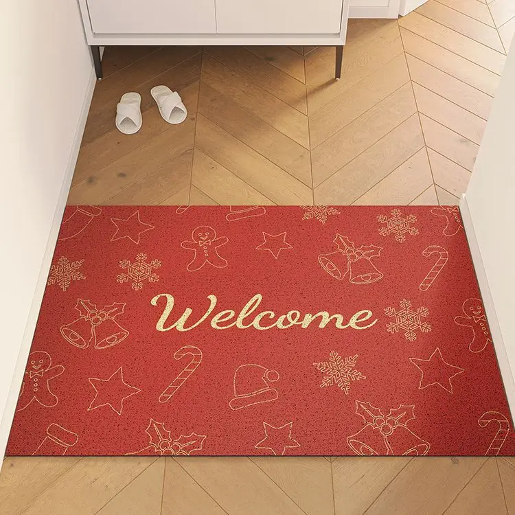 Christmas Kitchen Carpet Scalable Entry Doormat Home Living Room Bedroom Balcony Area Rug Bath Dirt-resistant Non-slip Floor Mat