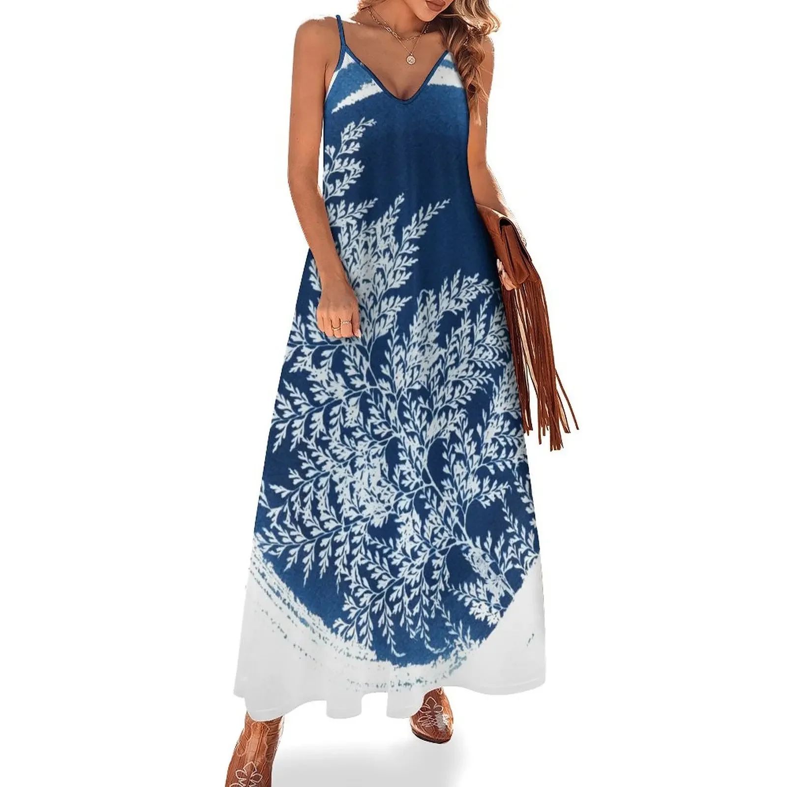 

Hawaiian Palapalai Fern Sleeveless Dress Casual dresses evening dress women prom clothes Dress