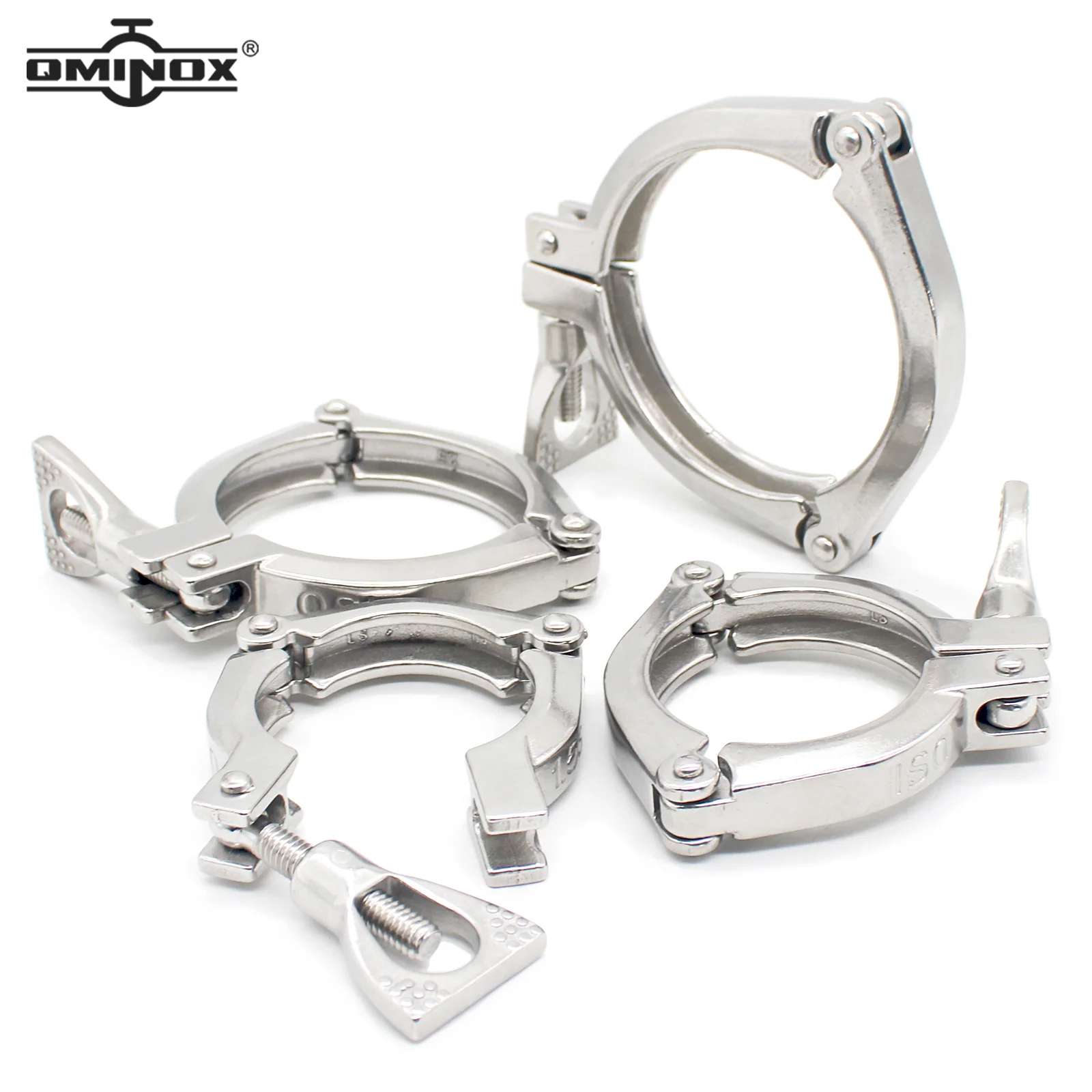 QMINOX SS304 three pieces Clamps ISO Three Segment Heavy Duty Tri-Clamp 1.5\