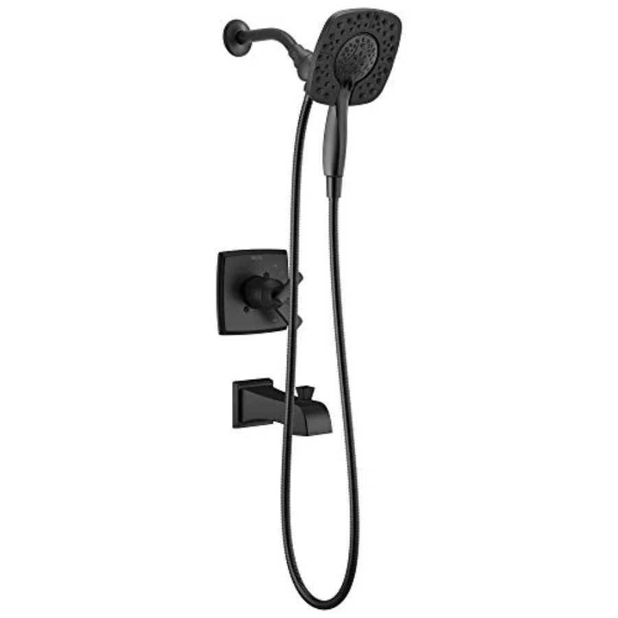

Ashlyn 17 Series Matte Black Dual-Function Shower Faucet Set with In2ition 2-in-1 Dual Shower Head with HandHeld Spray Combo Va