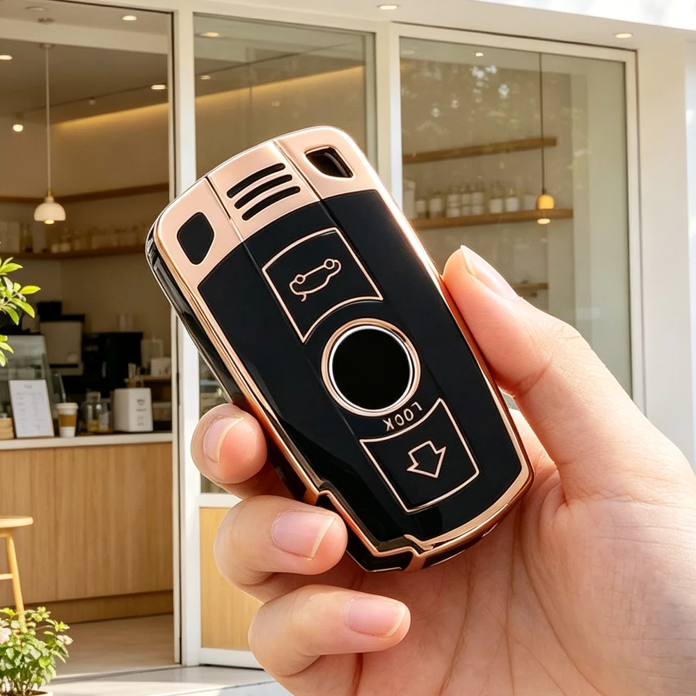 3 Buttons Smart TPU Auto Key Shell for BMW E61 E90 E82 E70 E71 E87 E88 E89 X5 X6 1 3 5 6 Series Remote Car Key Case Protector