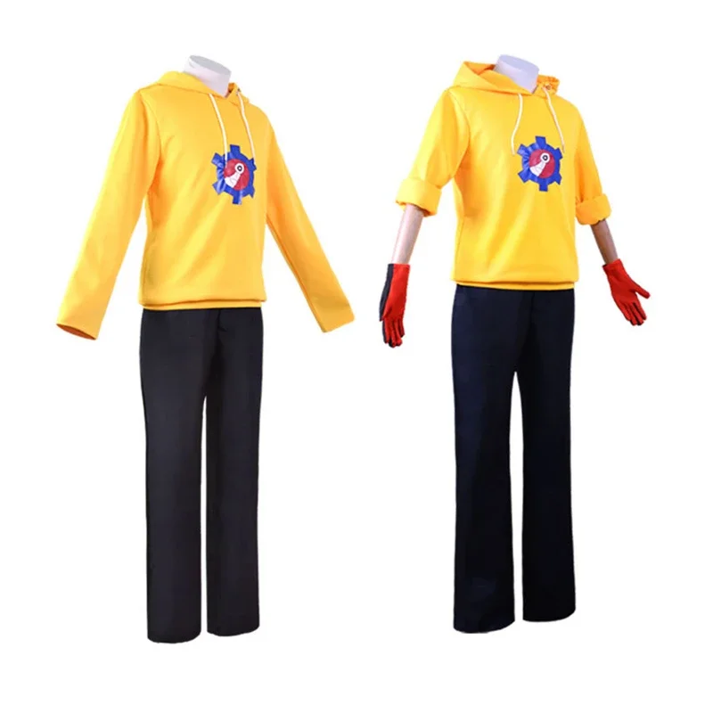 SK8 The Infinity  Cosplay Reki Kyan Costume SK Boys Girls Eight Skateboard Uniform Suit Yellow Hoodie Sweatshirt Black Jacket