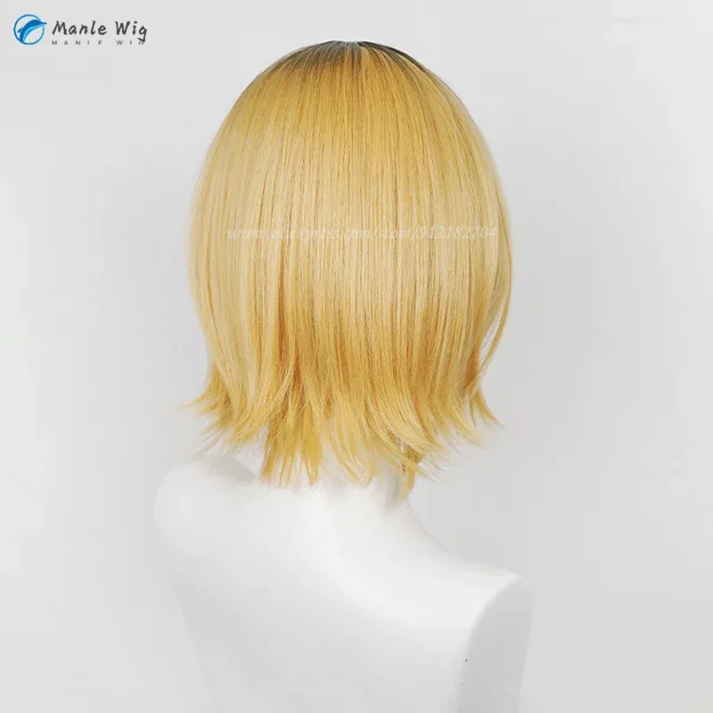 2025 Memu Cho 30 سنتيمتر الأسود الذهبي MEM تأثيري أنيمي مقاومة للحرارة الاصطناعية لعب الأدوار + غطاء شعر مستعار #5