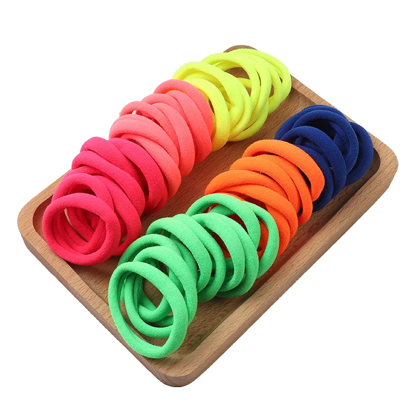 50 Pieces of Black and White Hair Bands, Women's Hair Bands, High-Elasticity Rubber Band Hair Bands