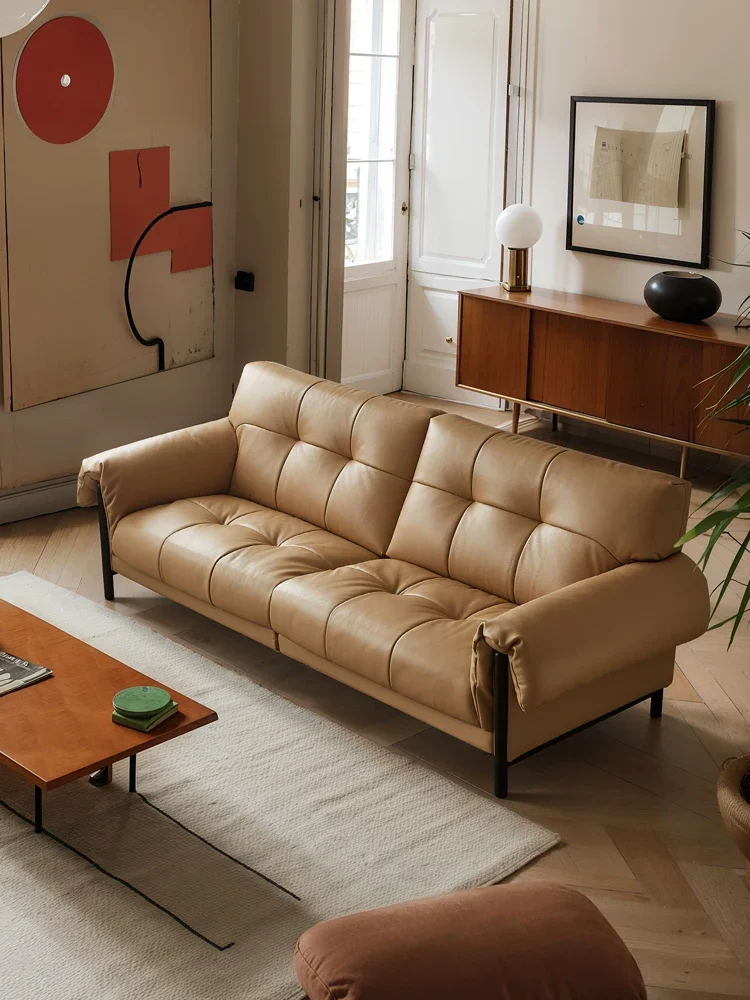 French retro, straight row sofa, living room sofa