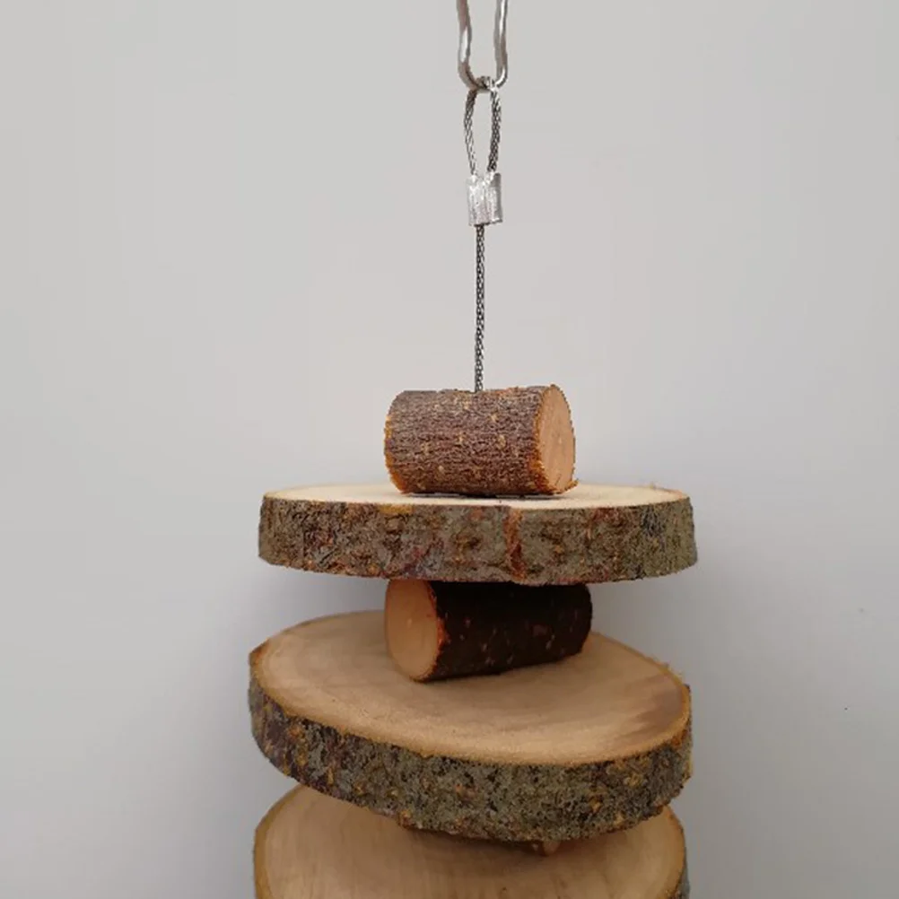 

Light Brown Apple Wood Bite String Animal Chew Stick for Hamster Rabbit Squirrel Parrot Molar Grinding Healthy Growth