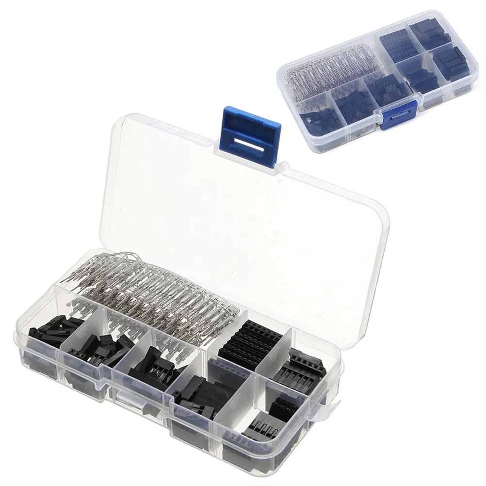 310Pcs 2.54mm Pin Header Connector Housing Kit with Crimp Pins for Electronics Prototyping Computer Building Home DIY Projects