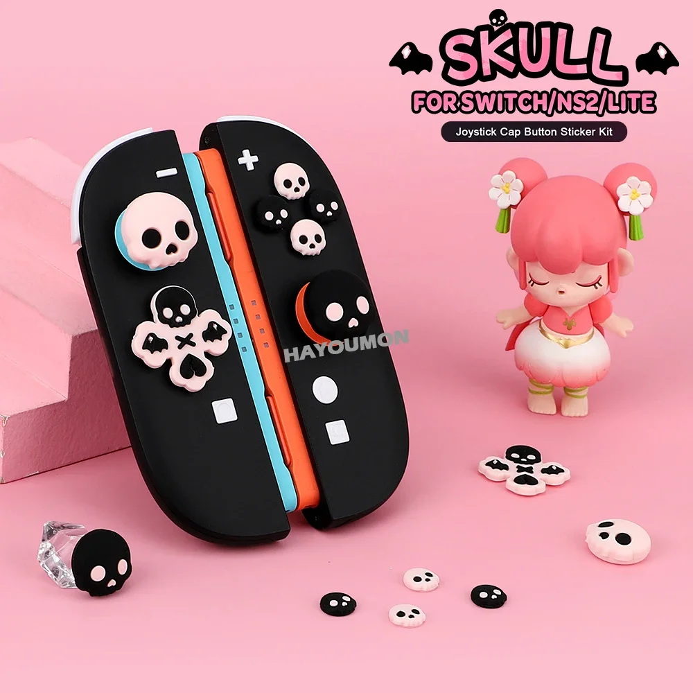 Silicone Button Thumb Grip Joystick Cap D-pad Cross Key Arrow Keys ABXY Button Sticker For Switch/Oled/Switch 2 /Switch Lite