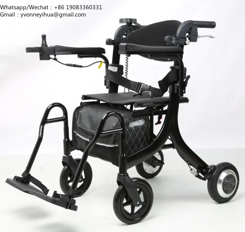 Multifunctional Lightweight And Foldable Electric Walking Aid With Electronic Brake And Lithium Battery Dual Motors