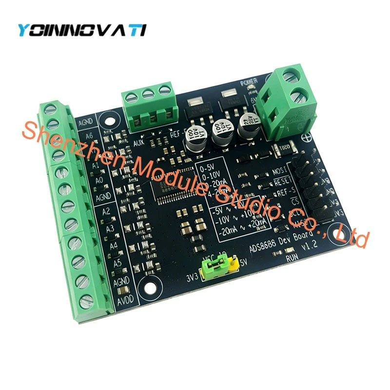 1PCS High-Precision 16-Bit 8-Channel ADS8688 ADC Module Development Board for Sensor Signal Sampling