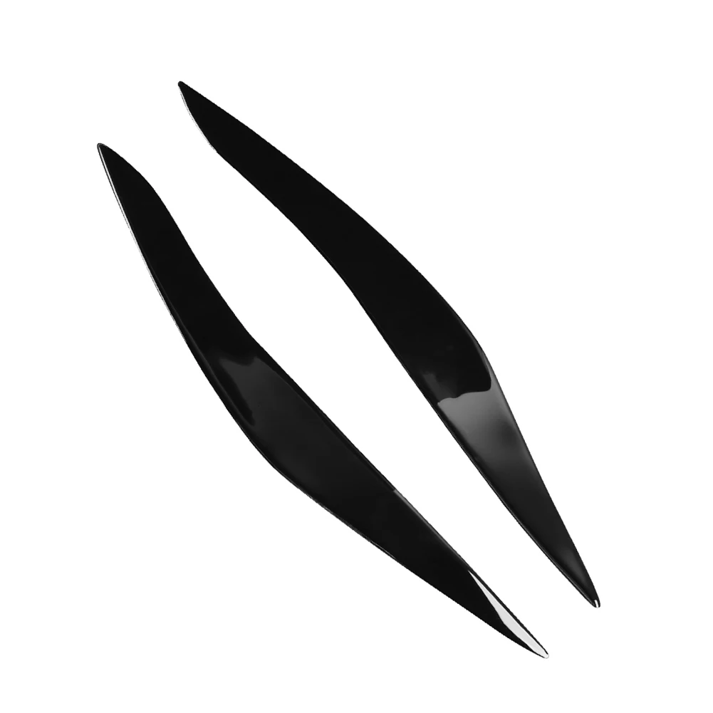 

Новая практичная декоративная накладка на фары (реснички/брови) для передних фар, глянцевая черная пластиковая накладка для стайлинга автомобиля