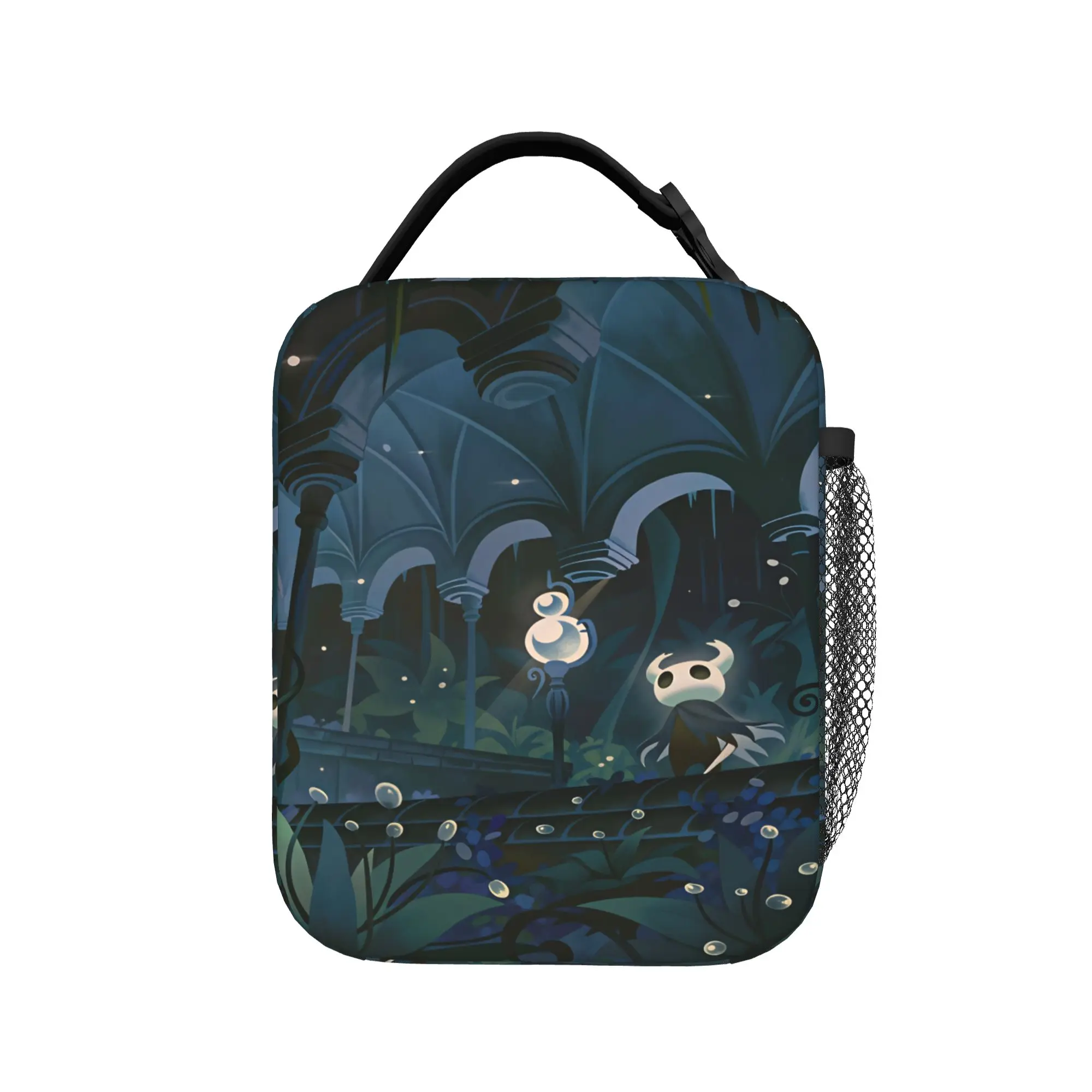 Hollow Knight Lunch Bag  Portable Insulated Lunch Box Unisex Picnic Designer Cooler Bag Casual Oxford Thermal Tote Handbags