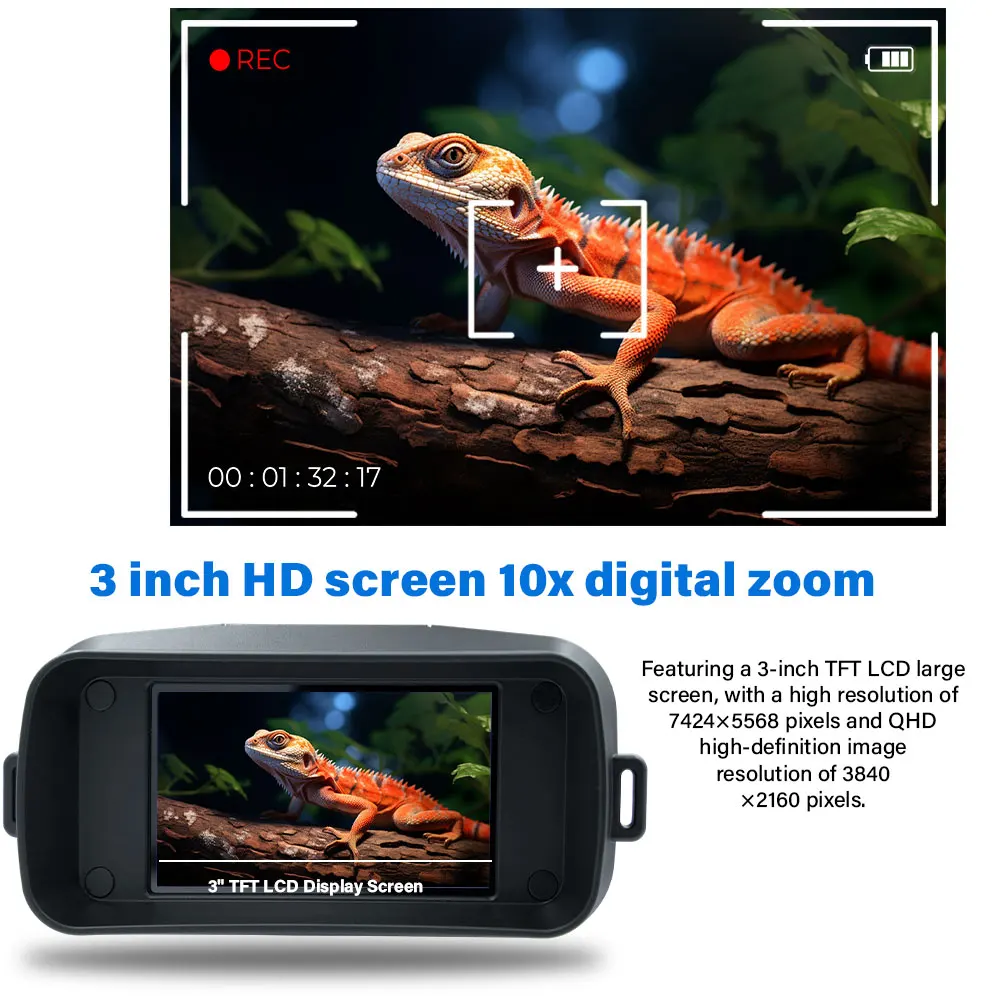 4K Binocular Night Vision Device 10x Digital Zoom 800m Infrared Wifi Telescope, Used For Outdoor Hunting And Camping