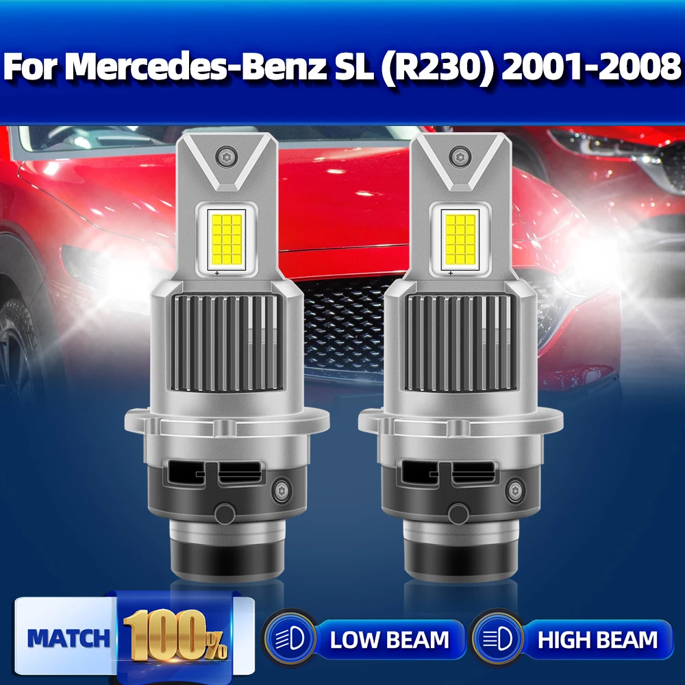 

60000LM LED Car Headlight Bulbs 150W HID Xenon Light 12V 6000K For Mercedes-Benz SL (R230) 2001-2003 2004 2005 2006 2007 2008