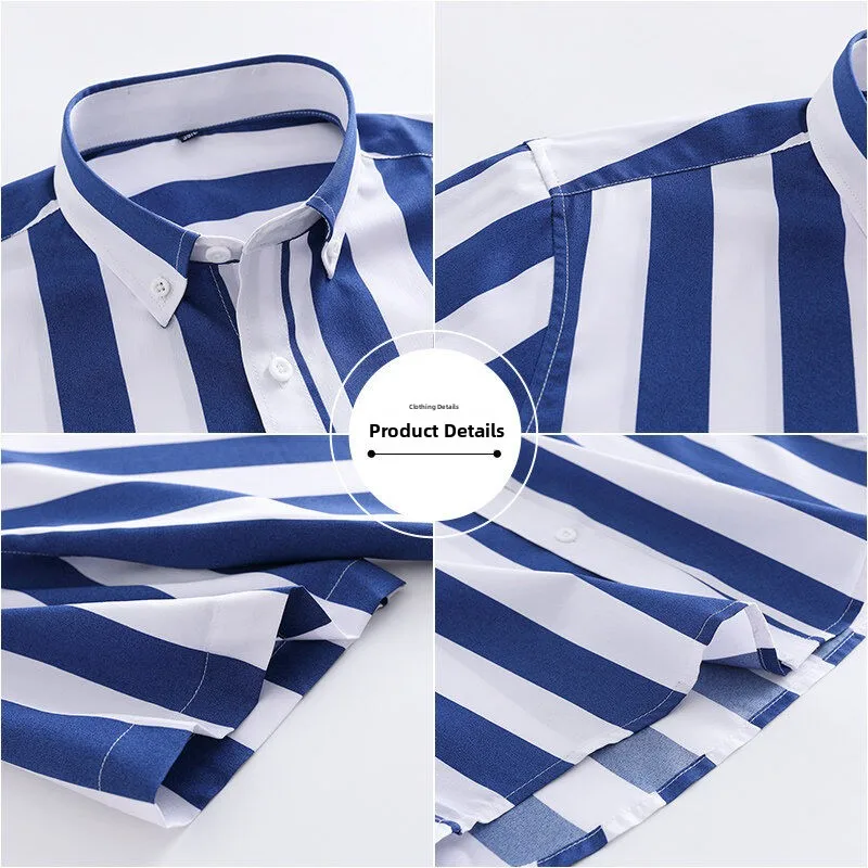 

Новинка 2024, мужские корейские большие размеры, повседневные полосатые ор Све, верхний слой, универсальные, модные, летние, подходят для подставки