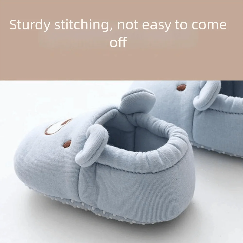Cute Cotton Baby Shoes Soft Animal Pattern Infant First Walkers with Ears Anti Slip Baby Floor Sneakers for Newborn